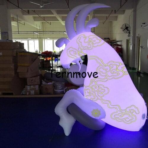Giant pvc led inflatable sheep animal inflatable sheep retail display mascot. inflatable sheep character model for advertising