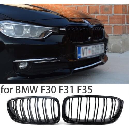 Bright Gloss Black for BMW 3 series F30 F31 F35 316i 318i 320i 328i 330i 335i 2011-2019 Sport Kidney Grill Grille Grills