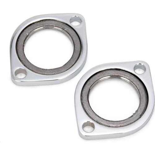 Motorcycle Street Bike Exhaust Flange Kit W/ Graphite Dount Gasket For Harley Evo Twin Cam Dyna Sportster 883