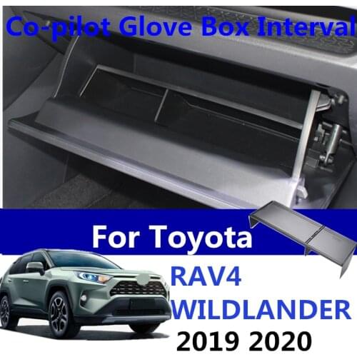 Car Glove Interval Box Storage Co-pilot Glove Box Interval For Toyota RAV4 WILDLANDER 2019 2020 Glove Box Separating Accessories