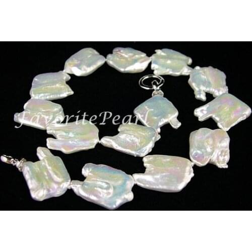 Favorite Pearl Necklace Huge Chunky 25-30mm White Reborn Pearl Choker Necklace Wedding Fine Jewelry Charming Women Girl Gift