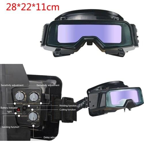 Solar Auto Darkening Welding Goggles Helmet Anti- Eyes Shield Protective Glasses Automatic Light Change Welder Mask