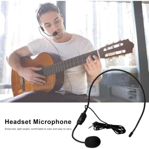 Wired Headset Microphone 1.0V-10V Portable Headphone Amplifier For TV Show Hosts, Broadcasters, Singers, Lecturers, Musicians