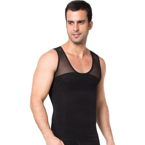 Men Slimming Body Shaper Tummy Shapewear Male Fat Burning Vest Modeling Underwear Corset Waist Trainer Top Muscle Girdle Shirt