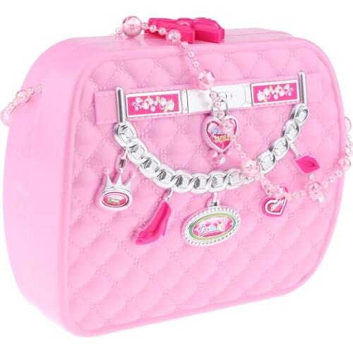 Lovely Princess Makeup Kit Cosmetic Set Handbag Pink For Kids Role Play Toys