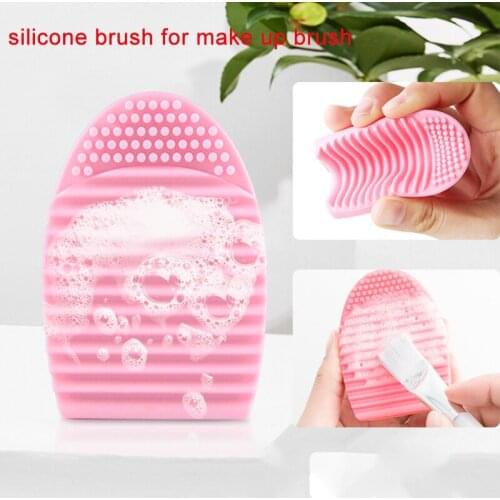 Foundation Makeup Brush Scrubber Board Silicone Makeup Brush Cleaner Pad Make Up Washing Brush Gel Cleaning Mat Hand Tool