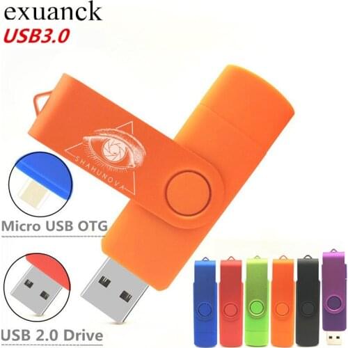 OTG USB 3.0 Flash Drives for Android/PC 8GB 16GB 32GB Pen Drive 64GB 128GB 256GB External Storage 2 in 1 Pendrive