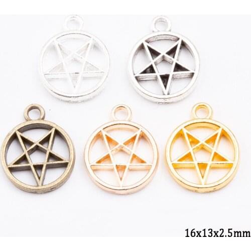 10PCS/Lot 16*13*2.5mm Pendant Gold Color Star Charms For DIY Bracelet Jewelry Making DIY Jewelry Findings Fashion Necklaces 2021