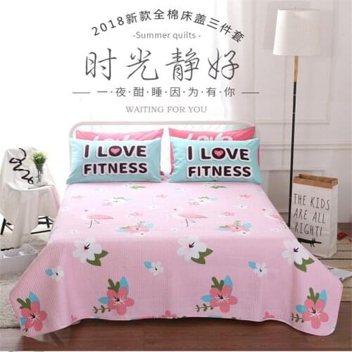 All-cotton Jacket Quilting printing Bedspread Fitted Sheet Pillowcases Cotton 2/3 Solid Luxury Bedding