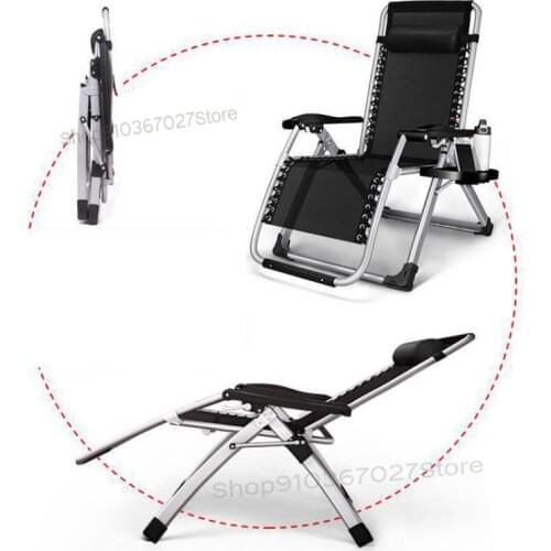 Portable Nap Office Recliner Folding Lunch Break Home Backrest Chair Leisure Simple Lazy Beach Chair