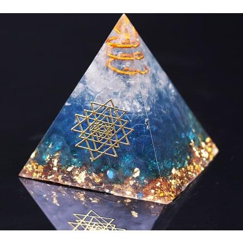 Reiki Orgonite Energy Aogan Rune Pyramid Natural Chakra Spar Pyramid Purification Office Decorations For Best Friends Gifts