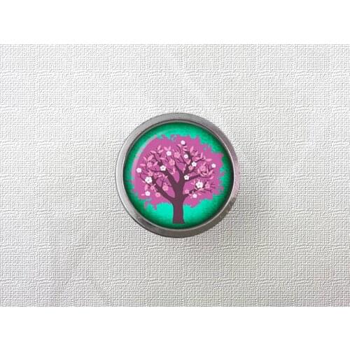 Pink Tree Drawer Knobs Vintage Style DIY Knobs Copper Sliver Bronze Modern Funiture Door Cabinet Handles Hardware