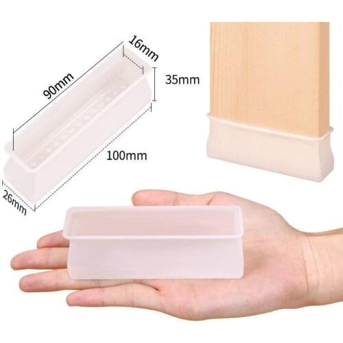 4pcs Silicone chair leg caps socks Rectangular sofa table bed feet cover Anti slip furniture foot Floor Protector Pad home decor