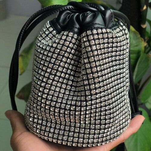 Rhinestone Bag 2021 Mini Bag Women Wedding Party Bride Clutch Bag Purse and Handbag Women Bling Diamonds Evening Messenger Bag