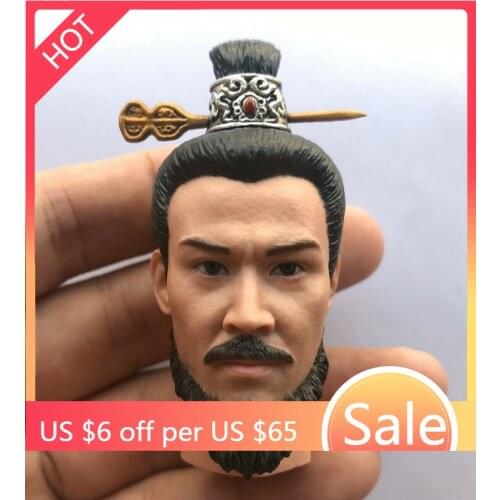 TBLeague 1/6 Scale Ancient Emperor Qin Shi Huang Head Sculpt Ying Zheng Head Model Toys