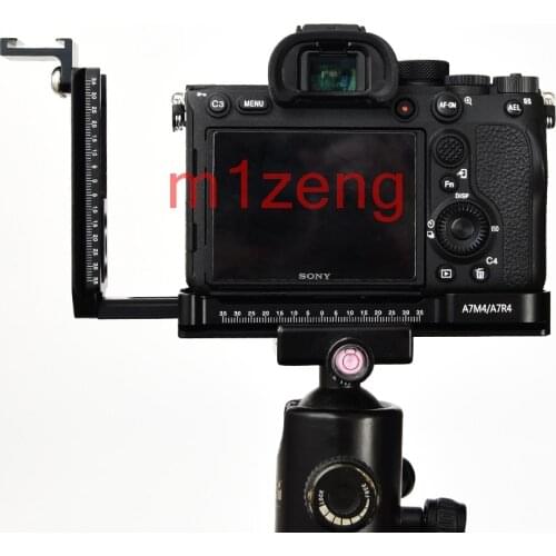 A7R4 A7M4 Extended Adjustable Quick Release L Plate/Bracket hand Grip with hot shoe for Sony A7RIV A7MIV camera