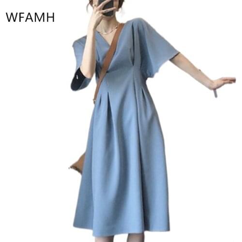 Wfamh Summer Short Sleeve Dresses