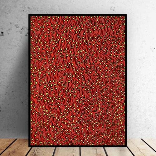 Yayoi Kusama Infinitely Abstract Canvas Art Printed Oil Painting on Canvas Wall Painting for Home Bedroom Decor Wall Pictures