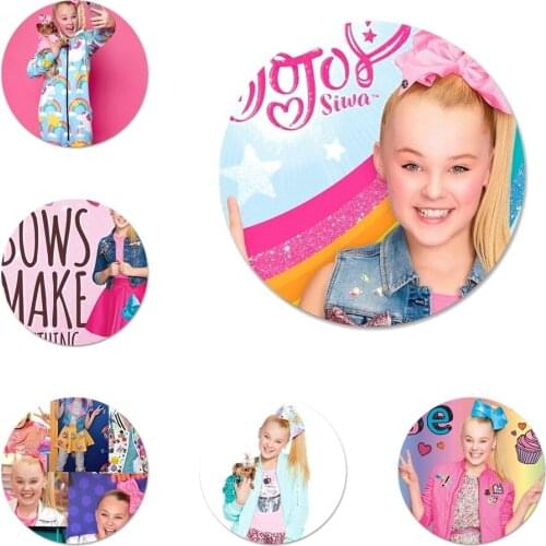 58mm Jojo Siwa Badge Brooch Pin Accessories For Clothes Backpack Decoration gift