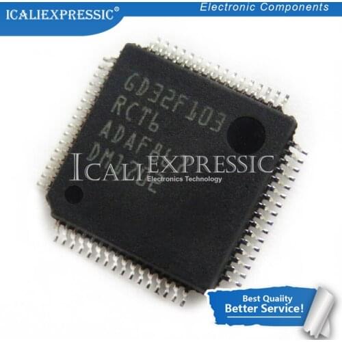 2PCS GD32F103RCT6 STM32F103RCT6 LQFP64 MCU 32-bit STM32F1 ARM Cortex M3 RISC 256KB Flash 2.5V/3.3V 64-Pin LQFP In Stock