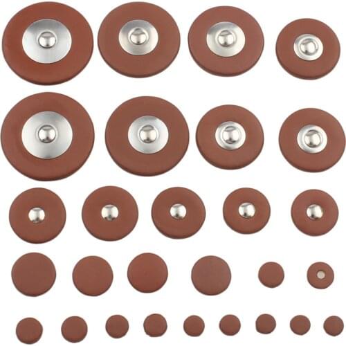 BATESMUSIC 28pcs Sax Leather Pads Replacement for Sopranino saxophone accessories