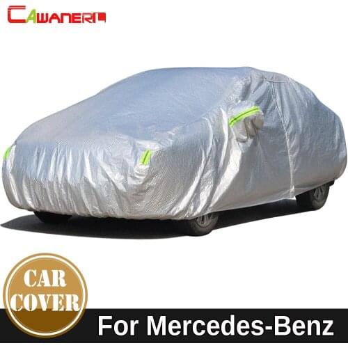 Cawanerl Car Cover Waterproof Sun Snow Rain Protection Cover For Mercedes Benz CLA CLK CLS CL Class SLR W208 C209 C207 A207 W219