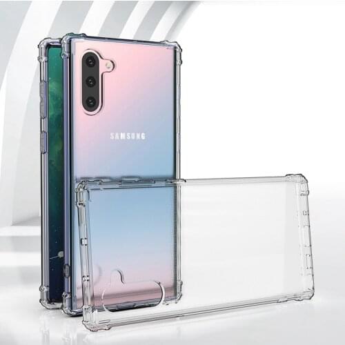 Coque Airbag Transparent Phone Case for Samsung Galaxy Note 10 Pro Lite Note10 10pro 10lite Soft Clear Shockproof Silicone Cover