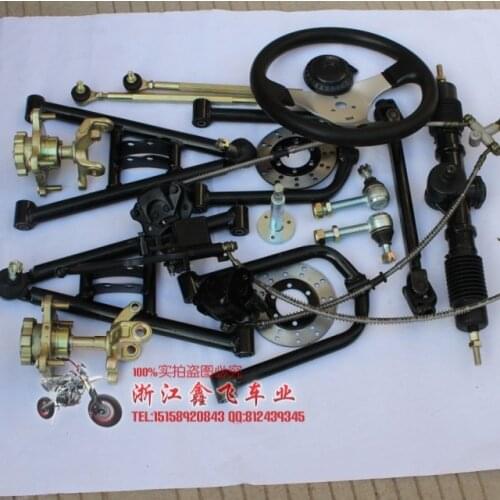 Four wheel atv beach modified steering wheel rocker arm steering knuckle trolley full set