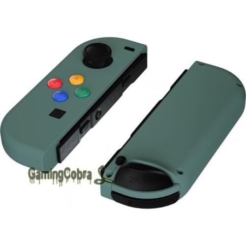 EXtremeRate Pine Green Soft Touch Custom Controller Housing Shell Cover With Colorful Buttons Fix Parts for NS Switch JoyCon