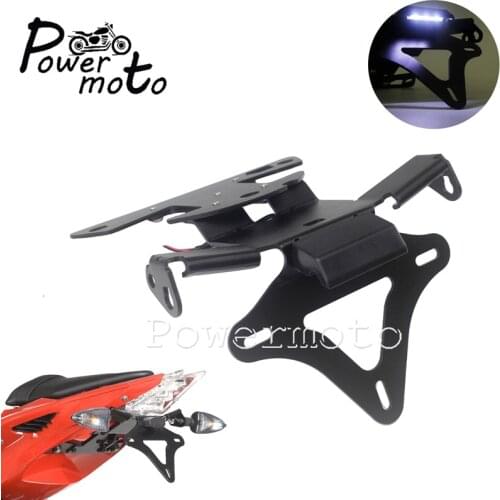 LED Licence Plate Bracket Tidy Fender Eliminator Kit Rear Tail Registration Plates Frame For BMW S1000RR S1000R HP4 2011-2018