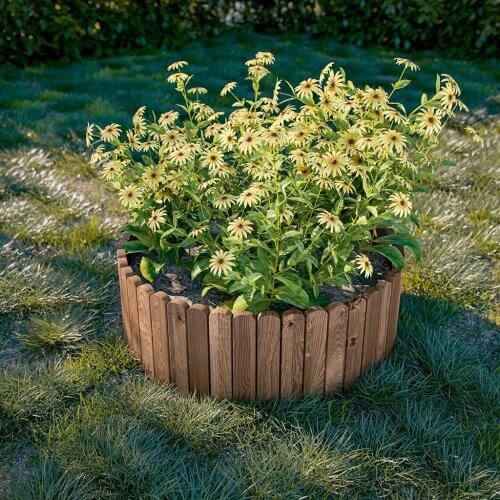 Wood Fence Roll Border Plug In Soil Log Board Stake Roll Flower Bush Fence Surrounder Garden Playing Kids Corgi Low Hurdle