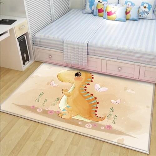 2021 Top Brand Non-slip Floor Cute Tortoise Dinosaur Pattern Kids Play Carpet Children Rug baby Flannel Children Durable carpet