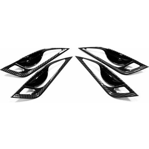 For Cadillac CT5 2019 2020 ABS Carbon fibre LHD Car Glass switch Inner door bowl Drinking glass Cover Trim Interior accessories