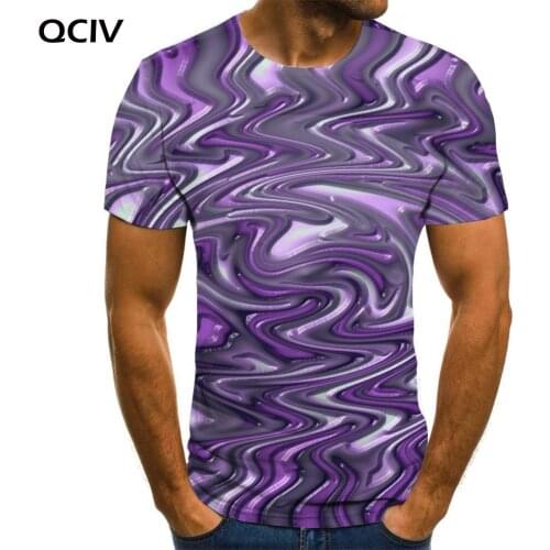 QCIV Dizziness T shirt Men Abstract Anime Clothes Graphics T-shirts 3d Art Tshirts Casual Short Sleeve Hip hop Fashion Male Tops