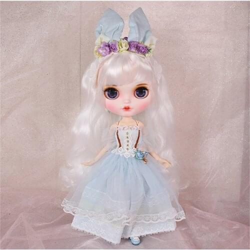 ICY DBS Blyth doll licca toy clothes lace wedding dress rabbit headdress anime bunny suit girls gift