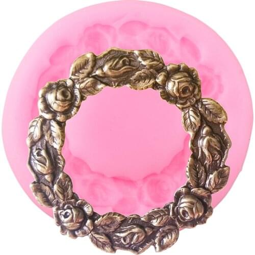 Flower Silicone Molds Rose Garland Cupcake Topper Fondant Cake Decorating Tools DIY Baking Candy Clay Chocolate Gumpaste Moulds