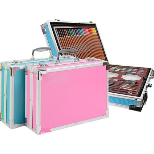 145/150/168/208 PCS Art Painting Set Colored Pencil Watercolor Pen Oil Pastel Crayon Drawing Tools Kit Supplies Gift Stationery