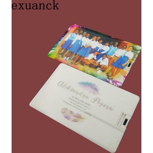 Exuanck custom logo credit card wedding gift / school gift / Class photo / usb 2.0 flasd drive pen drive (over 10 pcs free logo)