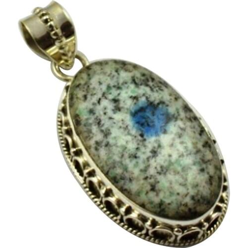 Lovegem Nature K2 Stone Pendant 925 Sterling Silver , 40.7 mm, MHBAP4526