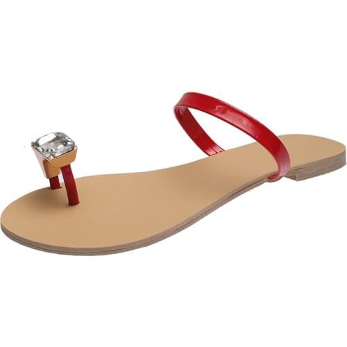 Fashion Sexy Rhinestone Minimalism Women Slippers Summer Non-slip Diamond Ladies Flip Flops Outdoor Casual Womens Shoes