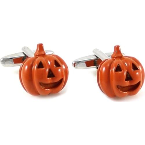 Mens Novelty Pumpkin Cuff Links Halloween Theme Gift Cuff Links