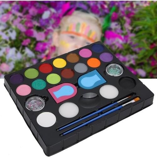 Face Paint Body Painting Pigment Brush Glitter Powder Children DIY Cosmetic Tool Kit