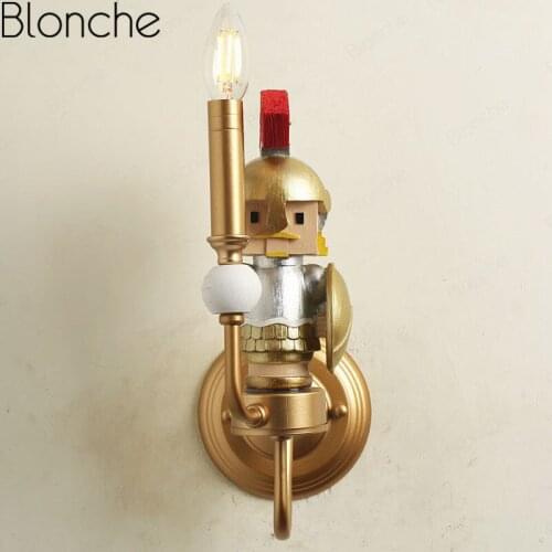 Nordic Resin Wall Lamps Cartoon Character Wall Light for Bedroom Study Corridor Art Decor Lighting Fixtures Modern Wall Sconces