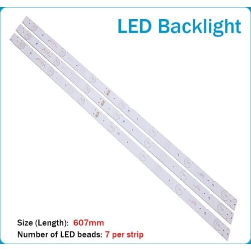 New 15 PCS/set LED backlight strip 5800-W32001-3P00 05-20024A-04A for LC320DXJ-SFA2 32HX4003 7LED 607mm