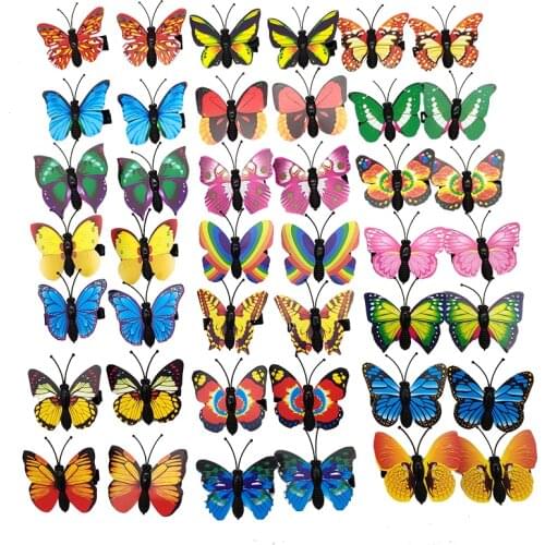 Wholesale 100pcs/Set Colorful Butterfly Design Dog Hair Bows Alloy Clips Pet Grooming Accessories Dog Cat Hairpin Dog Supplier