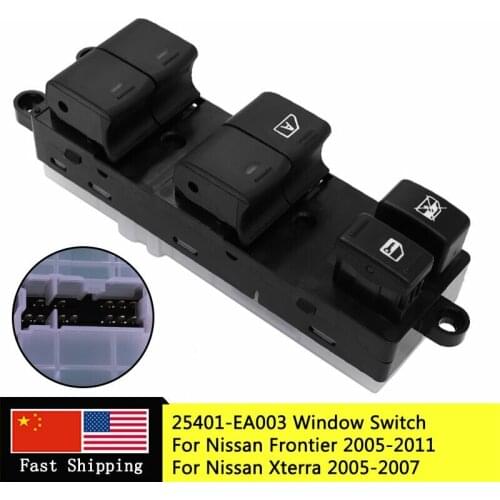 Front Left Driver Side Master Electric Power Window Switch 25401-EA003 for Nissan Frontier 2005-2012 Xterra 2005-2007 25401EA003