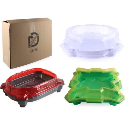 Plastic Burst Gyro Spinning Top Stadium Plate Combat Toys for Kids Birthday Gift