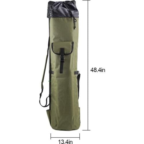 Fishing Rod Storage Bag Oxford Cloth 1/2/3 Layer Large Capacity Waterproof Multifunctional 123 x 34 cm