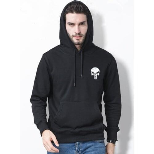 Punishers Printed Fleece Pullover Hoodies Men/Women Casual Hooded Streetwear Sweatshirts Male Skull Harajuku High quality tops