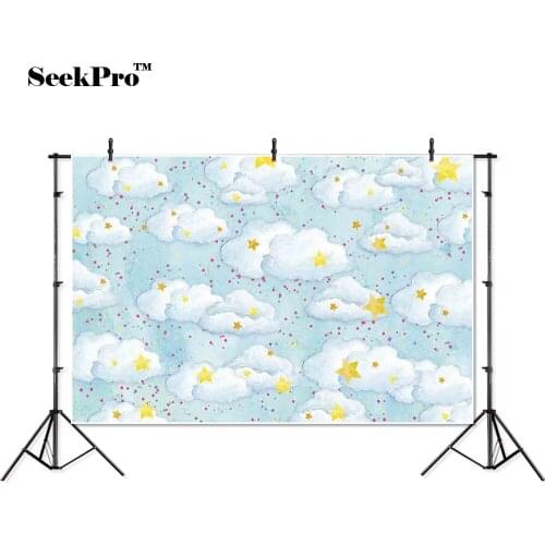 Thin vinyl stars twinkling cloud birthday children photo Backgrounds Printed Professional indoor Photographic studio Backdrops